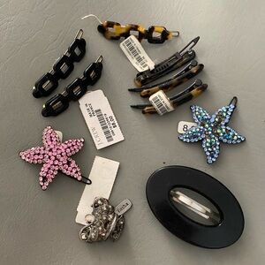 Lot of 10 small hair barrettes